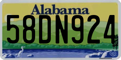 AL license plate 58DN924