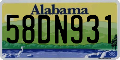 AL license plate 58DN931
