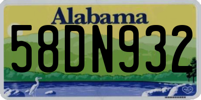 AL license plate 58DN932