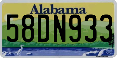 AL license plate 58DN933