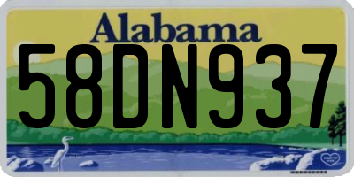 AL license plate 58DN937