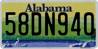 AL license plate 58DN940