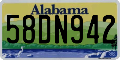 AL license plate 58DN942