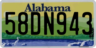 AL license plate 58DN943