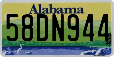 AL license plate 58DN944
