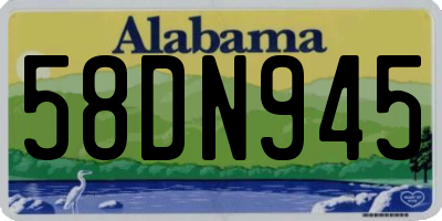 AL license plate 58DN945