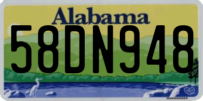 AL license plate 58DN948