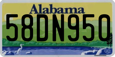 AL license plate 58DN950