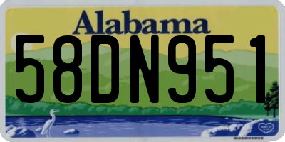 AL license plate 58DN951