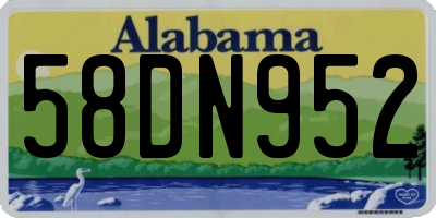 AL license plate 58DN952