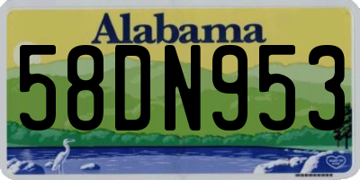 AL license plate 58DN953