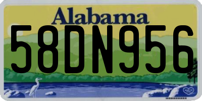 AL license plate 58DN956
