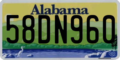 AL license plate 58DN960