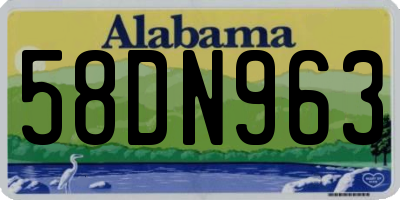 AL license plate 58DN963