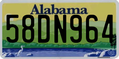 AL license plate 58DN964