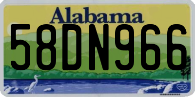 AL license plate 58DN966