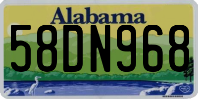 AL license plate 58DN968