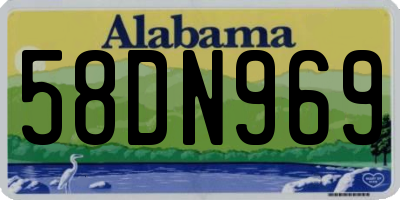 AL license plate 58DN969