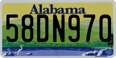 AL license plate 58DN970