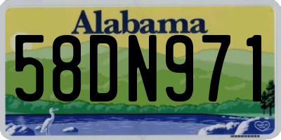 AL license plate 58DN971