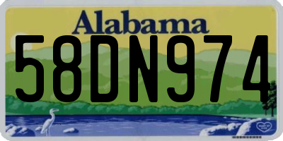 AL license plate 58DN974