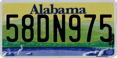 AL license plate 58DN975