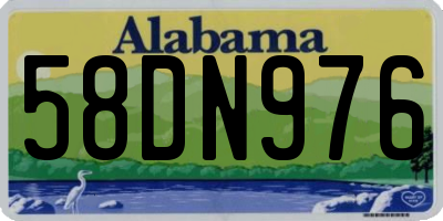 AL license plate 58DN976