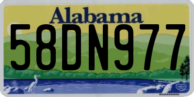 AL license plate 58DN977