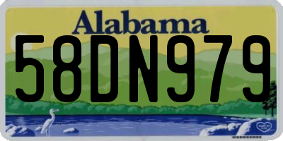 AL license plate 58DN979