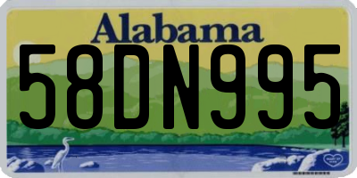 AL license plate 58DN995