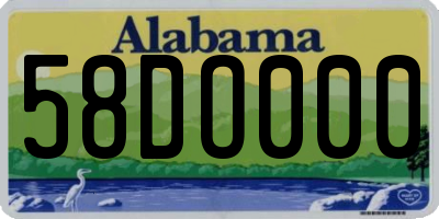AL license plate 58DO000