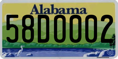 AL license plate 58DO002
