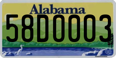 AL license plate 58DO003