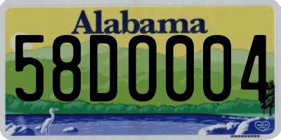 AL license plate 58DO004