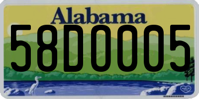 AL license plate 58DO005