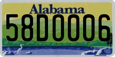 AL license plate 58DO006