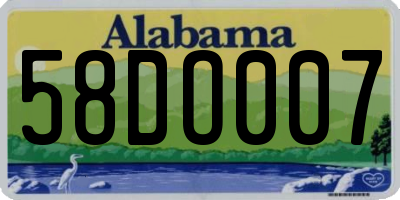 AL license plate 58DO007