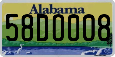 AL license plate 58DO008