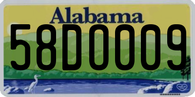 AL license plate 58DO009