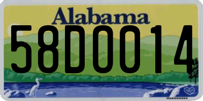 AL license plate 58DO014