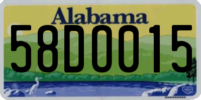 AL license plate 58DO015