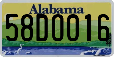 AL license plate 58DO016