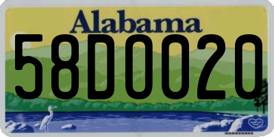 AL license plate 58DO020
