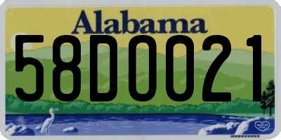 AL license plate 58DO021