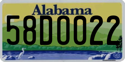 AL license plate 58DO022