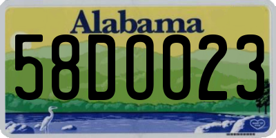 AL license plate 58DO023