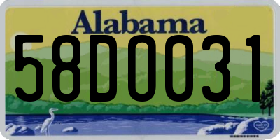 AL license plate 58DO031