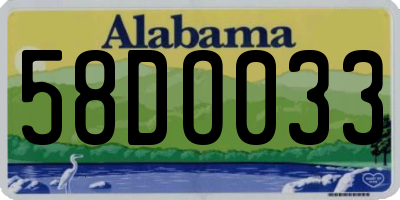 AL license plate 58DO033