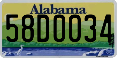 AL license plate 58DO034