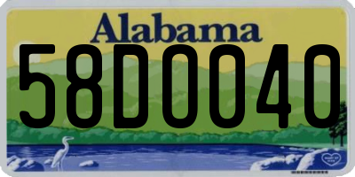 AL license plate 58DO040